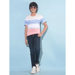 Crimsoune Club Boys Colourblocked Round Neck Short Sleeves Slim Fit T-shirt-picture-41