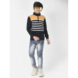 Crimsoune Club Boys Cotton Striped Sweatshirt image 3
