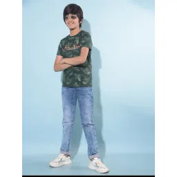 Crimsoune Club Boys Green Printed T-Shirt-picture-19