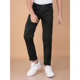 Crimsoune Club Boys Grey Cotton Blend Solid Jeans-picture-36