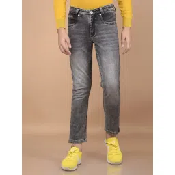 Crimsoune Club Boys Grey Solid Jeans-picture-29