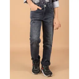 Crimsoune Club Boys Grey Solid Jeans-picture-46