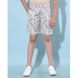 crimsoune club Boys Leaf Print Regular Fit Flat-Front Shorts-picture-13