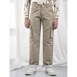 Crimsoune Club Boys Mid-Rise Stretchable Cargo Jeans-picture-23