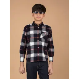Crimsoune Club Boys Multi Cotton Checks Shirt-picture-25