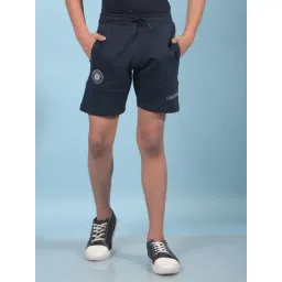 Crimsoune Club Boys Navy Blue Regular Fit Shorts-picture-30