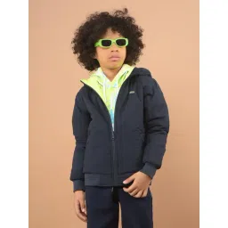 Crimsoune Club Boys Navy Polyester Solid Jacket-picture-33