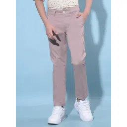 Crimsoune Club Boys Pink Solid Trousers-picture-13