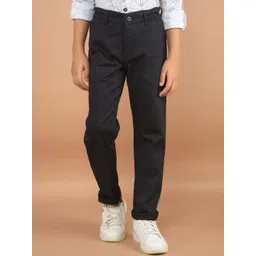 Crimsoune Club Boys Printed Smart Slim Fit Chinos Trousers-picture-44