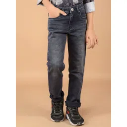 Crimsoune Club Boys Slim Fit Heavy Fade Stretchable Jeans-picture-37