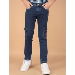 Crimsoune Club Boys Slim Fit Heavy Fade Stretchable Jeans-picture-40