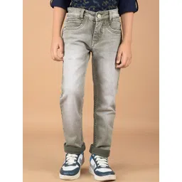 Crimsoune Club Boys Slim Fit Heavy Fade Stretchable Jeans-picture-28