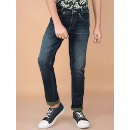 Crimsoune Club Boys Slim Fit Heavy Fade Stretchable Jeans-picture-32