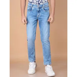 Crimsoune Club Boys Slim Fit Heavy Fade Stretchable Jeans-picture-10