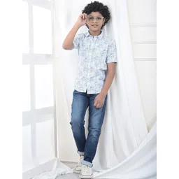 Crimsoune Club Boys Slim Fit Printed Casual Shirt-picture-38