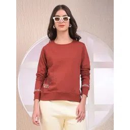 Crimsoune Club Brown Blended Regular Fit Graphic Sweatshirts and hoodies-picture-19