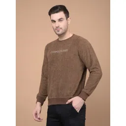Crimsoune Club Brown Regular Fit Logo Printed Sweatshirt-picture-27