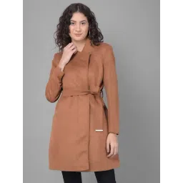 Crimsoune Club Brown Regular Fit Wrap Coat-picture-34