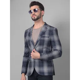 Crimsoune Club Checked Slim-Fit Single Breasted Blazer-picture-39
