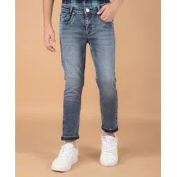 CRIMSOUNE CLUB Cotton WashedJeans - Blue-picture-14