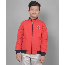 CRIMSOUNE CLUB Full Sleeves Brand Name Embroidered Jacket - Red-picture-19
