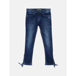 Crimsoune Club Girls Blue Light Fade Stretchable Jeans-picture-14
