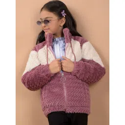 Crimsoune Club Girls Colourblocked Lightweight Open Front Jacket-picture-29