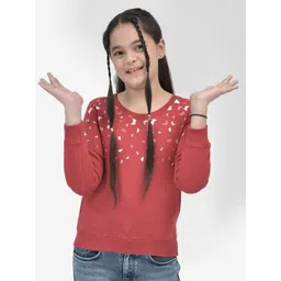 Crimsoune Club Girls Conversational Printed Cotton Pullover-picture-27