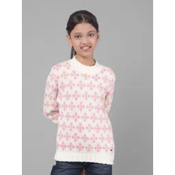 Crimsoune Club Girls Ethnic Motifs Printed Embellished Pullover-picture-26