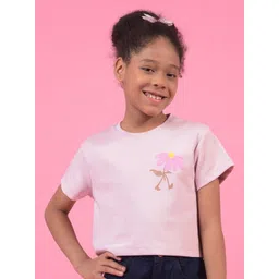 Crimsoune Club Girls Floral printed Cotton T-shirt-picture-15