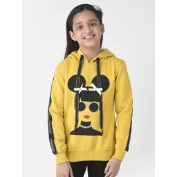 Crimsoune Club Girls Printed Hooded Cotton Sweatshirt-picture-21