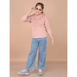 Crimsoune Club Girls Printed Hooded Sweatshirt-picture-22