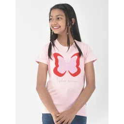 Crimsoune Club Girls Typography Printed And Embroidered T-shirt-picture-11