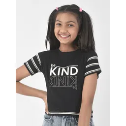 Crimsoune Club Girls Typography Printed Cotton Crop Top-picture-54