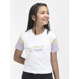 Crimsoune Club Girls Typography Printed Cotton T-shirt-picture-40
