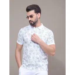 Crimsoune Club Green Cotton Slim Fit Self Polo T-Shirt-picture-30