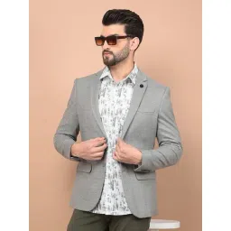 Crimsoune Club Green Regular Fit Plain Blazer-picture-32