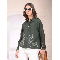 Crimsoune Club Green Slim Fit Casual Shirt-picture-40