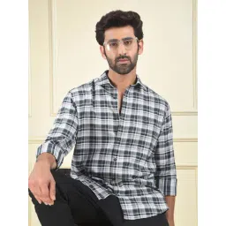 Crimsoune Club Green Slim Fit Checked Shirt-picture-26