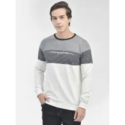 Crimsoune Club Grey & Off White Slim Fit Sweatshirt-picture-47