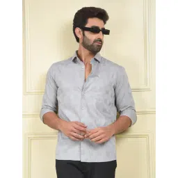 Crimsoune Club Grey Cotton Slim Fit Shirt-picture-41