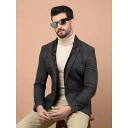 Crimsoune Club Grey Regular Fit Printed Blazer-picture-25
