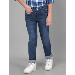 Crimsoune Club Kids Blue Solid Jeans-picture-38