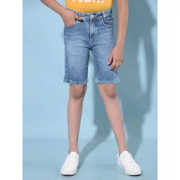 Crimsoune Club Kids Blue Solid Shorts-picture-35