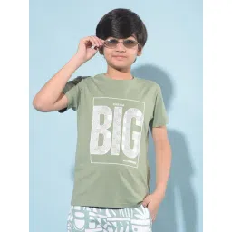 Crimsoune Club Kids Green Graphic Print T-Shirt-picture-20