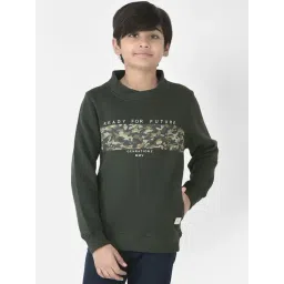 Crimsoune Club Kids Green Printed Full Sleeves Sweatshirt-picture-27