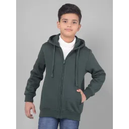 Crimsoune Club Kids Green Regular Fit Full Sleeves Sweatshirt-picture-35