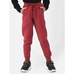 Crimsoune Club Kids Maroon Solid Joggers-picture-27
