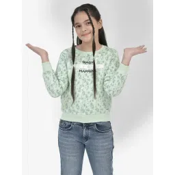 Crimsoune Club Kids Mint Green Printed Full Sleeves Sweatshirt-picture-14