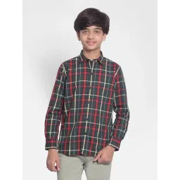 Crimsoune Club Kids Multicolor Checks Full Sleeves Shirt-picture-12